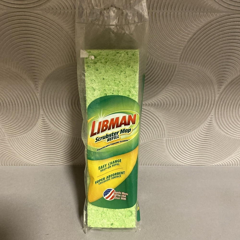 Libman Scrubster Mop Refills Easy Change Snap On Refill Super Absorbent